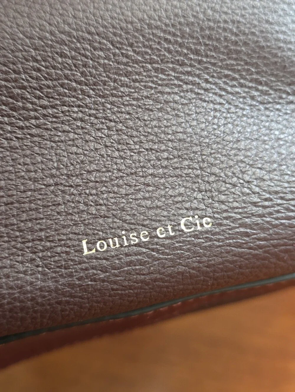 Louise et Cie Alis Hobo Aubergine Leather Large Slouchy Shoulder Bag